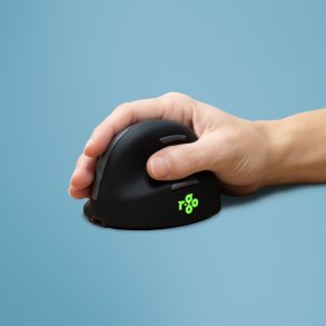 R-Go Tools HE Break ergonomisk mus med pausesoftware - lille h�nd, h�jreh�ndet, kablet, sort